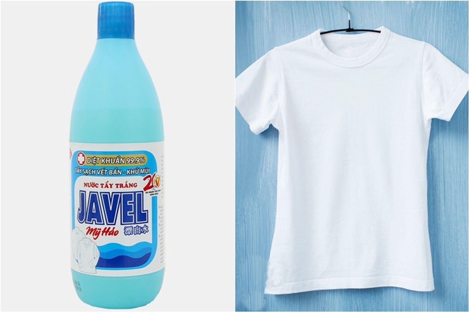 Cách tẩy vết mực bút bi trên áo trắng cực dễ hiệu quả tại nhà 5 Nước javel hoặc oxy già đều có tác dụng gần giống như nhau